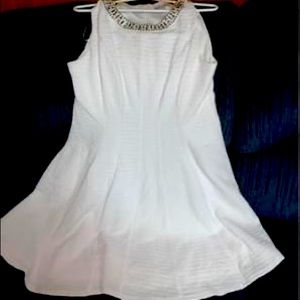 White dress with rhinestones
